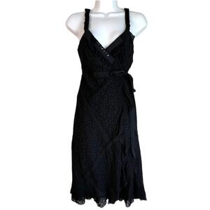 Burning Torch by Karyn Craven Wrap Dress Black Size Small
